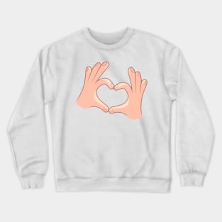 Hand Heart Gesture Crewneck Sweatshirt